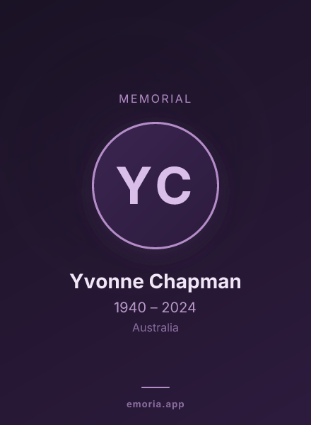 Memorial portrait of Yvonne Chapman
