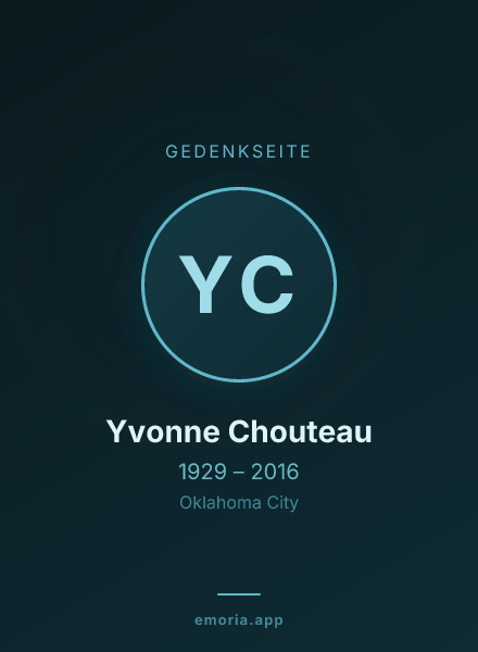 Gedenkportrait von Yvonne Chouteau