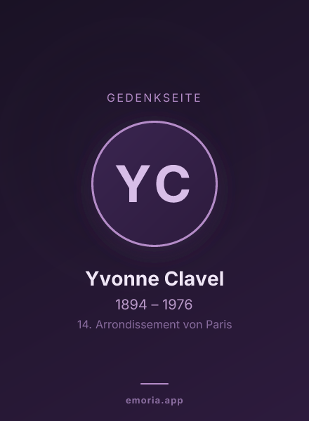 Gedenkportrait von Yvonne Clavel