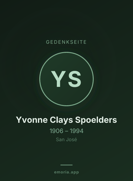 Gedenkportrait von Yvonne Clays Spoelders