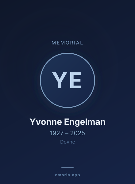 Memorial portrait of Yvonne Engelman