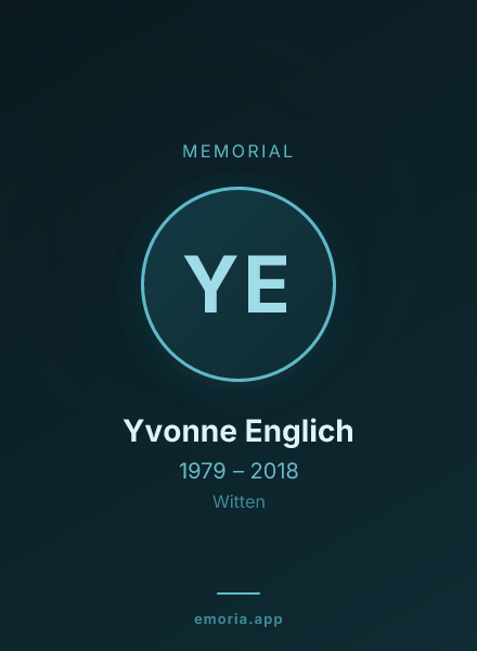 Memorial portrait of Yvonne Englich