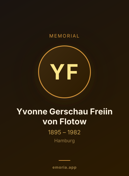 Memorial portrait of Yvonne Gerschau Freiin von Flotow