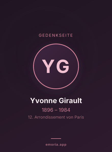 Gedenkportrait von Yvonne Girault