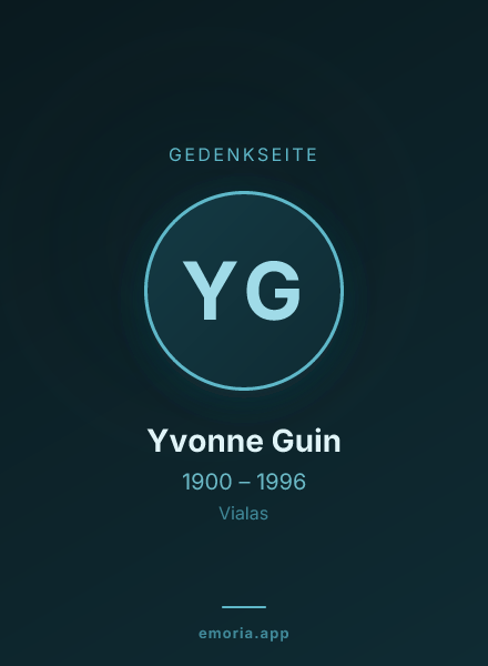 Gedenkportrait von Yvonne Guin