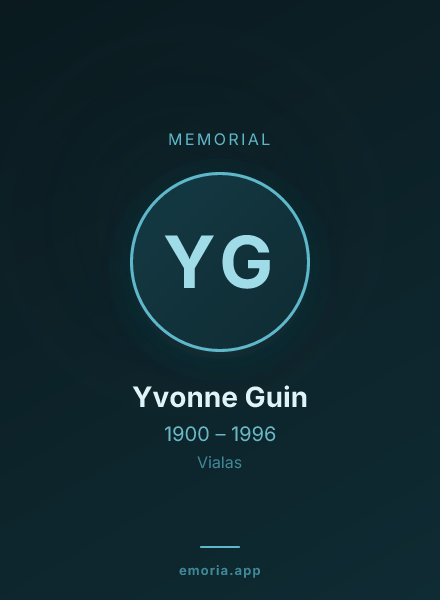 Memorial portrait of Yvonne Guin