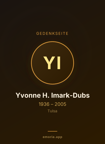 Gedenkportrait von Yvonne H. Imark-Dubs