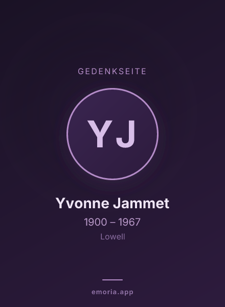 Gedenkportrait von Yvonne Jammet