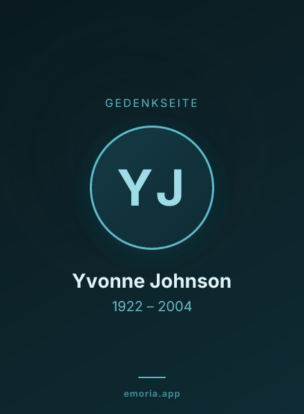 Gedenkportrait von Yvonne Johnson