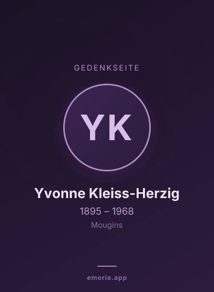 Gedenkportrait von Yvonne Kleiss-Herzig