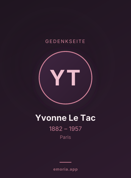 Gedenkportrait von Yvonne Le Tac