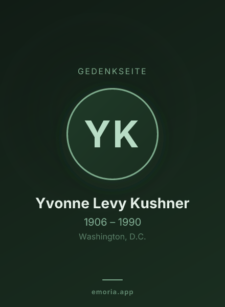 Gedenkportrait von Yvonne Levy Kushner