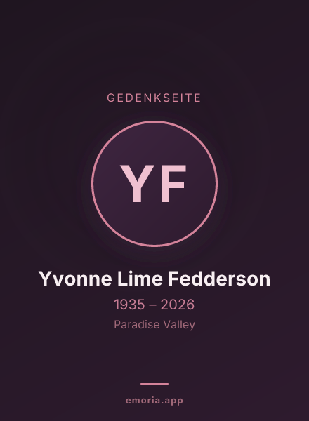 Gedenkportrait von Yvonne Lime Fedderson