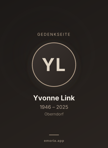 Gedenkportrait von Yvonne Link