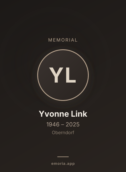 Memorial portrait of Yvonne Link