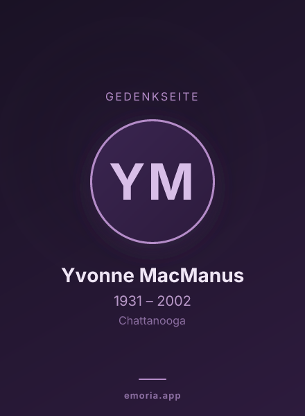 Gedenkportrait von Yvonne MacManus