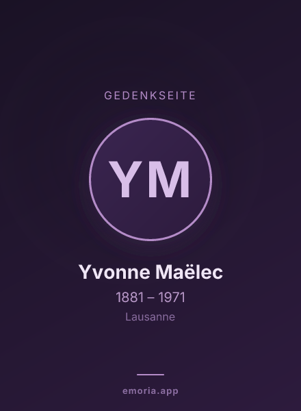 Gedenkportrait von Yvonne Maëlec