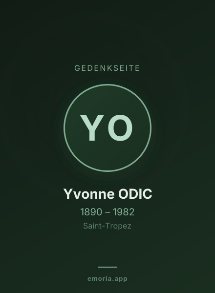 Gedenkportrait von Yvonne ODIC