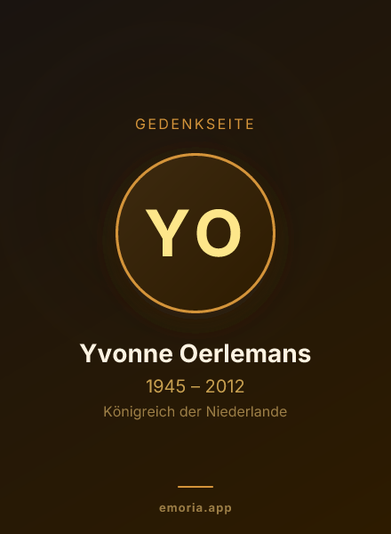 Gedenkportrait von Yvonne Oerlemans