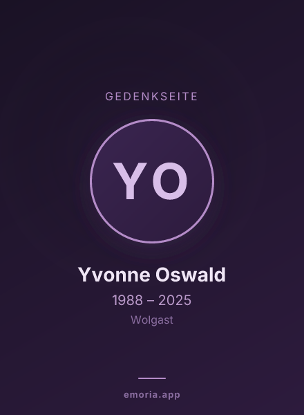 Gedenkportrait von Yvonne Oswald