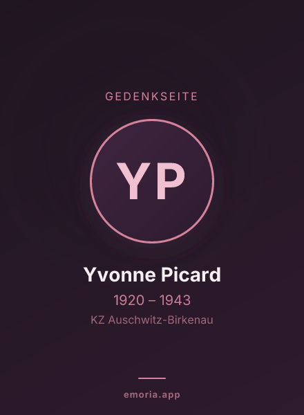 Gedenkportrait von Yvonne Picard