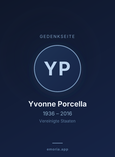 Gedenkportrait von Yvonne Porcella