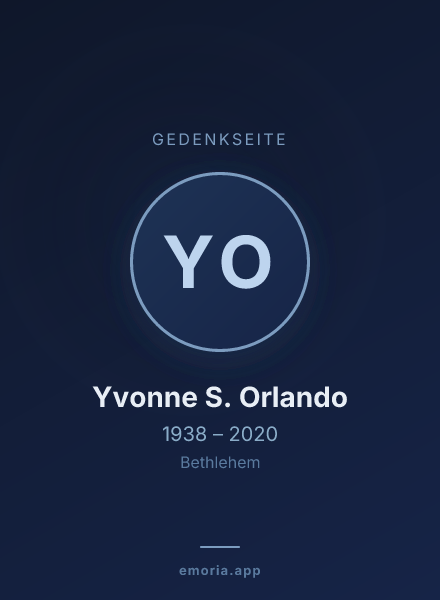 Gedenkportrait von Yvonne S. Orlando