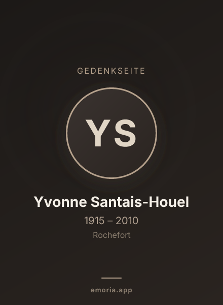 Gedenkportrait von Yvonne Santais-Houel
