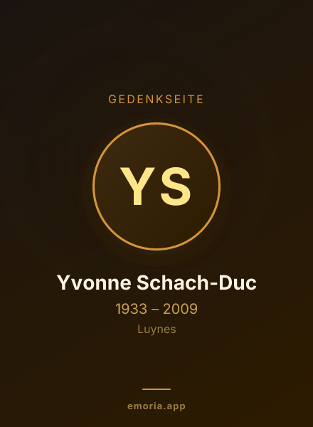 Gedenkportrait von Yvonne Schach-Duc