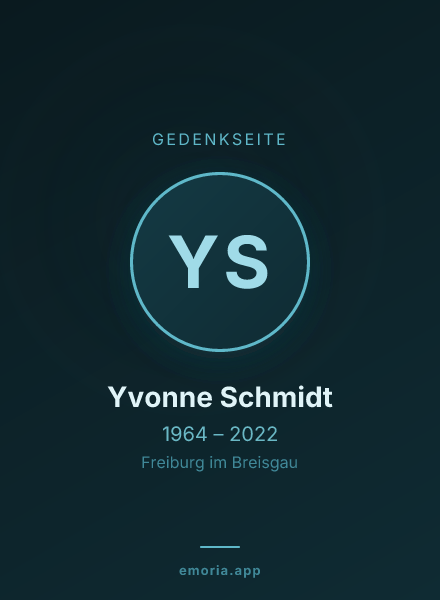 Gedenkportrait von Yvonne Schmidt