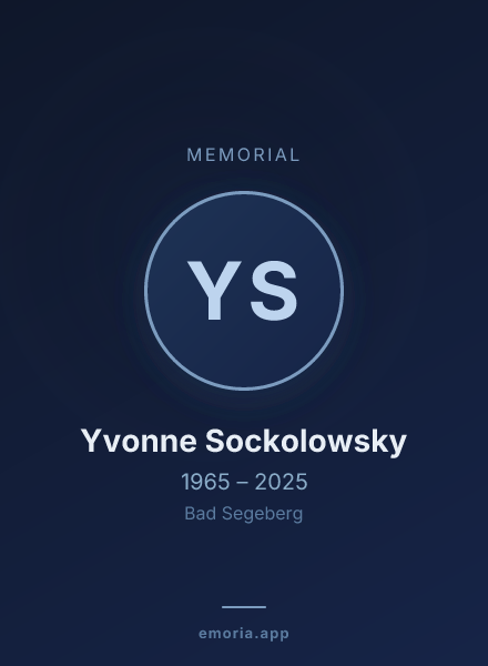 Memorial portrait of Yvonne Sockolowsky