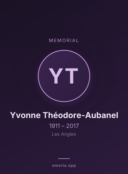 Memorial portrait of Yvonne Théodore-Aubanel