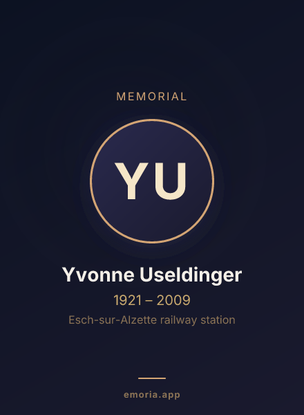 Memorial portrait of Yvonne Useldinger