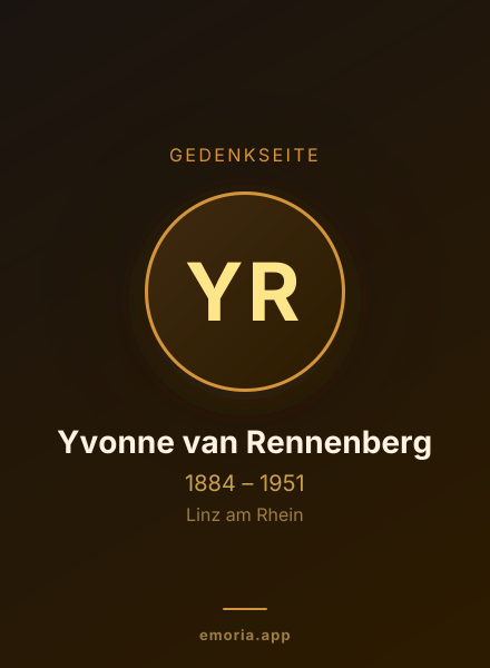 Gedenkportrait von Yvonne van Rennenberg