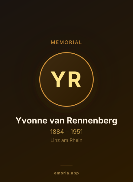Memorial portrait of Yvonne van Rennenberg