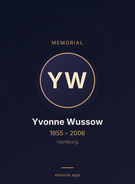 Memorial portrait of Yvonne Wussow