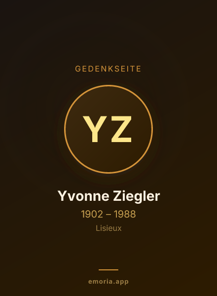 Gedenkportrait von Yvonne Ziegler