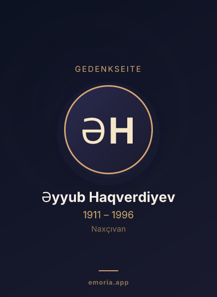 Gedenkportrait von Əyyub Haqverdiyev