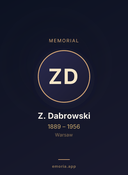Memorial portrait of Z. Dabrowski
