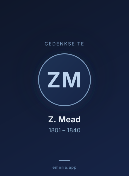 Gedenkportrait von Z. Mead