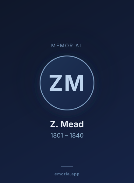 Memorial portrait of Z. Mead