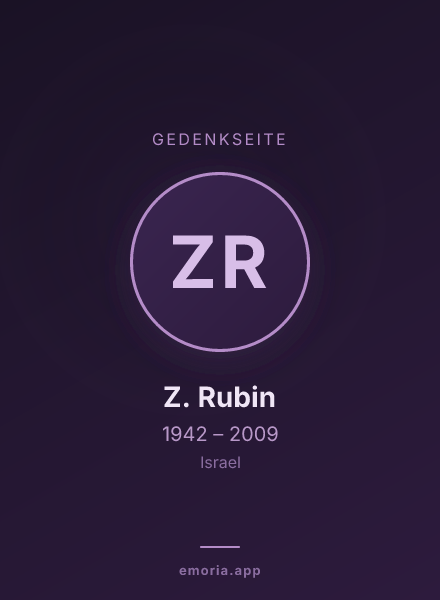 Gedenkportrait von Z. Rubin
