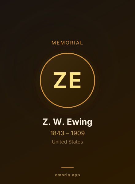 Memorial portrait of Z. W. Ewing