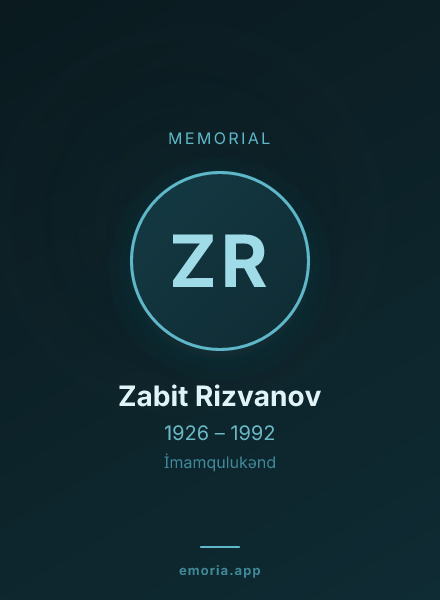 Memorial portrait of Zabit Rizvanov