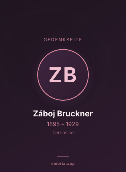 Gedenkportrait von Záboj Bruckner