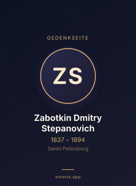 Gedenkportrait von Zabotkin Dmitry Stepanovich