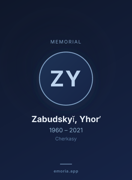 Memorial portrait of Zabudskyĭ, Yhorʹ