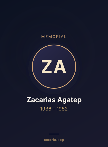 Memorial portrait of Zacarias Agatep