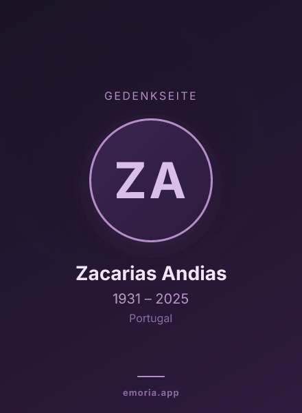 Gedenkportrait von Zacarias Andias
