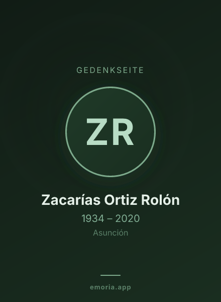 Gedenkportrait von Zacarías Ortiz Rolón